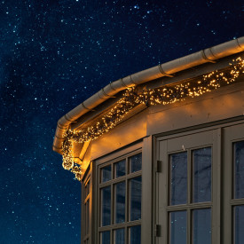 Sirius Top-Line Ultra Plus Cluster ljusslinga utomhus, 500 varm vita ljus, 3 meter, startpaket
