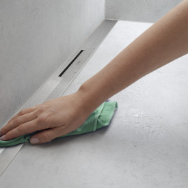 Hansgrohe Raindrain Flex afløbsrende, 1200 mm, vægmontering, rustfrit stål