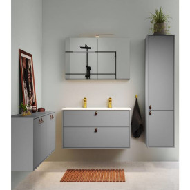 Gustavsberg Artic möbelpaket, 120x47 cm, grå/vit