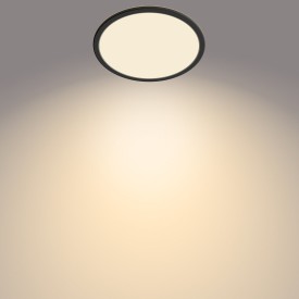 Philips myBathroom SceneSwitch Super Slim plafond, sort, 2700K, Ø25 cm