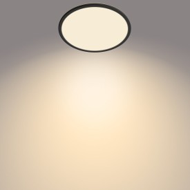 Philips myBathroom SceneSwitch Super Slim plafond, svart, 2700K, Ø30 cm