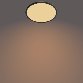 Philips myBathroom SceneSwitch Super Slim plafond, sort, 2700K, Ø30 cm