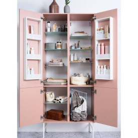 Gustavsberg Artic högskåp, 39,9x165 cm, rosa