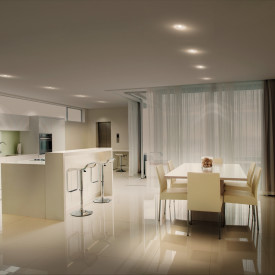 Ledvance Recess downlight, 2700K, 4,3W, børstet stål