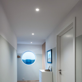 SG Junistar Lux Square indbygningsspot, 2700K, børstet stål