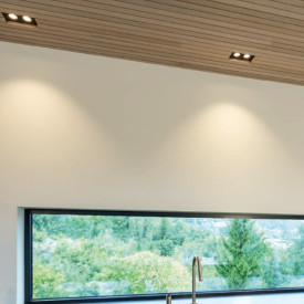 SG Junistar Lux Square 2 indbygningsspot, 2700K, sort