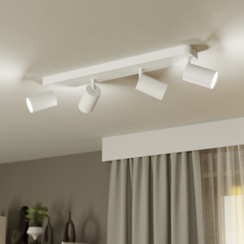 Eglo Z Telimbela spotlampe, 4 spotlights, hvit