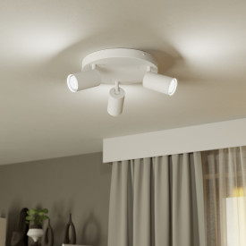 Eglo Z Telimbela spotlampe, 3 spotlights, hvit