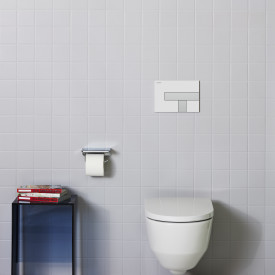 Laufen Lis AW100 spolplatta vit/matt krom