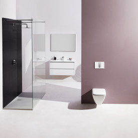 Laufen Lis AW104 spolplatta, vit/matt krom