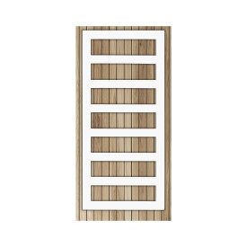 Kriss Sigma håndkletørker, vand, 60x132 cm, matt hvit