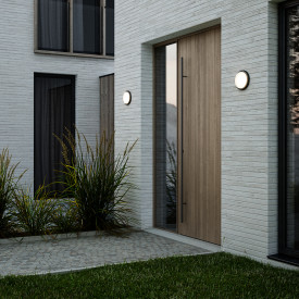 Nordlux Cuba Energy utelys vegg, rund, sort