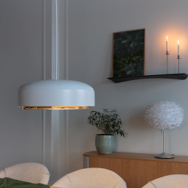 Umage Hazel pendellampa, vit, Ø40 cm