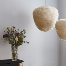 Umage Eos Evia lampeskjerm med fjær, brun, Ø55 cm