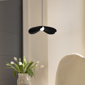 Umage Forget Me Not lampeskjerm, sort tre, Ø28 cm