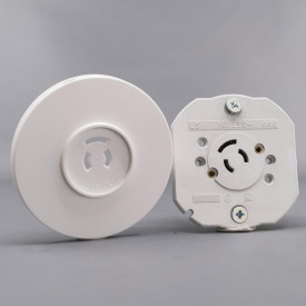 LK lampestikkontakt Ø80 mm, hvid