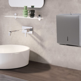 Hefe papirdispenser, rustfritt stål