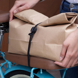 Bluelounge Pixi kabelsnøre, stor, sort/rød, 2 stk.