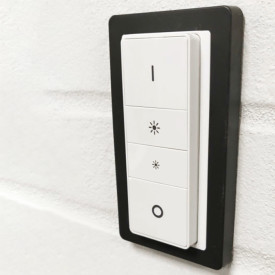 LAB3D indsats til Philips Hue V1 dimmer med LK Design ramme Base 63, koksgrå