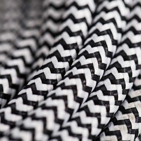 2 stk Nielsen Light stoffledning, rulle, 50 meter, hvit/svart