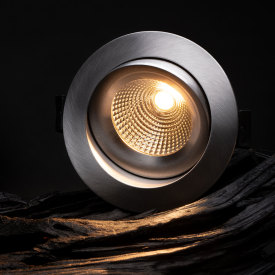 SLC OneSoft indbygningsspot, 2700K, aluminium