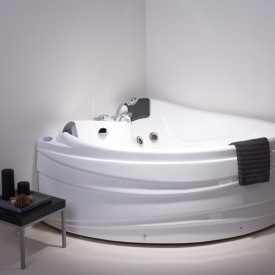 MaXXwell Copenhagen Elegance spabad, 143x143 cm, højre, hvid