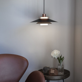 Halo Design Rivoli pendellampe, sort/kobber