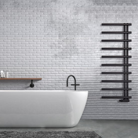 Kriss Merkur håndkletørker, kombi, 50x126,3 cm, sort