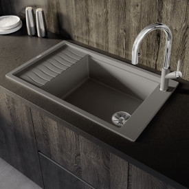 Blanco Elon XL8S UXI kjøkkenvask, 86x50 cm, grå