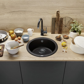 Blanco Rondo 45 UX kjøkkenvask, 45x45 cm, grå