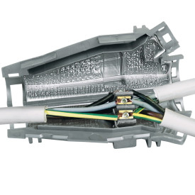 Raytech y-samledåse med gel, 137x60 mm, grå