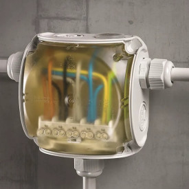 Hensel WP0202G forgreningsdåse, 93x93 mm, grå