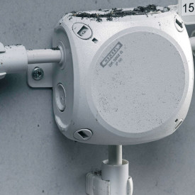 Hensel DK0202G membrandåse, 93x93 mm, grå