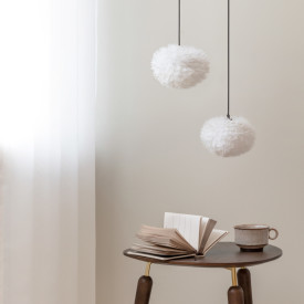 Umage Eos lampeskjerm med fjær, hvit, Ø15 cm