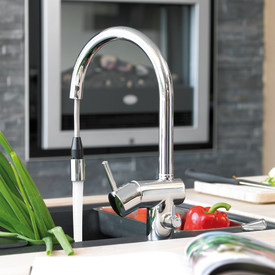 Damixa Osier kjøkkenarmatur, uttrekkbar tut, krom