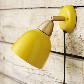 Superliving Urban vegglampe, kort, gul