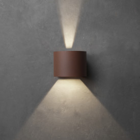 Bonito utendørs vegglampe 2x5W 3000K IP65 dimbar, corten
