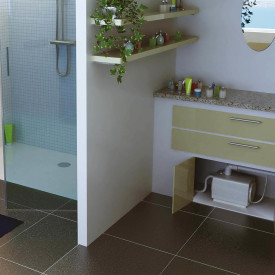 Saniflo Sanifloor 1 afløbspumpe, med rist, rustfri stål