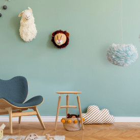 Umage Eos lampeskjerm med fjær, lyseblå, Ø45 cm