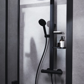 Ideal Standard Alu+ duschset, vattenbesparande, matt svart
