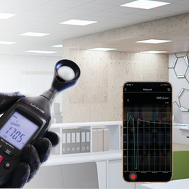 Luxmeter med Bluetooth og gratis app for datalogning, UNIKS E13