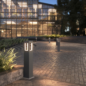 Aries Bollard 900mm Warm White Black