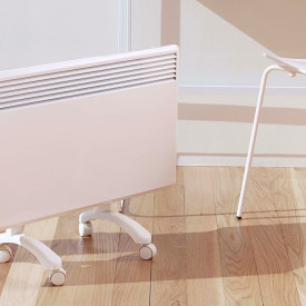 Nobø ben med hjul til radiator type 20, hvit