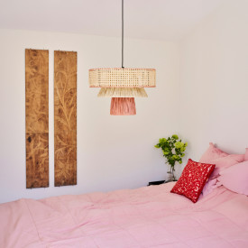 Jore Copenhagen Triple Cane pendellampe, rødbrun