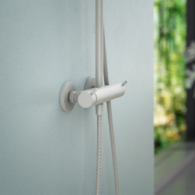 Mora forskruning med rosett, 3/4"x1/2", matt grå