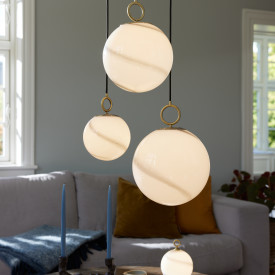 Halo Design Stockholm pendellampe, grå, Ø30 cm