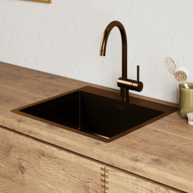 Lavabo Kubus 030 kjøkkenarmatur, brunet messing