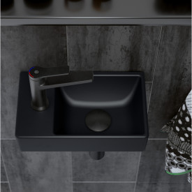 Gustavsberg Artic Small tvättställ, 22x36 cm, svart