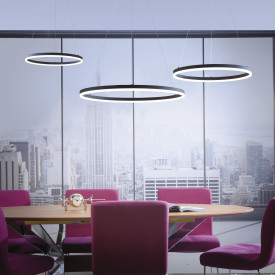 Paul Neuhaus Titus lysekrone, sort, Ø40 cm