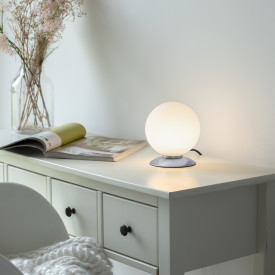 Paul Neuhaus Bubba bordlampe, børstet stål